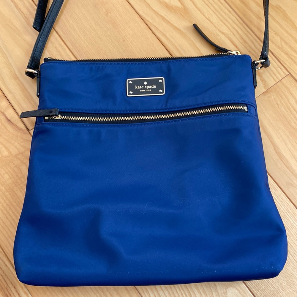 Navy and Black Kate Spade Small Crossbody Messenger Bag